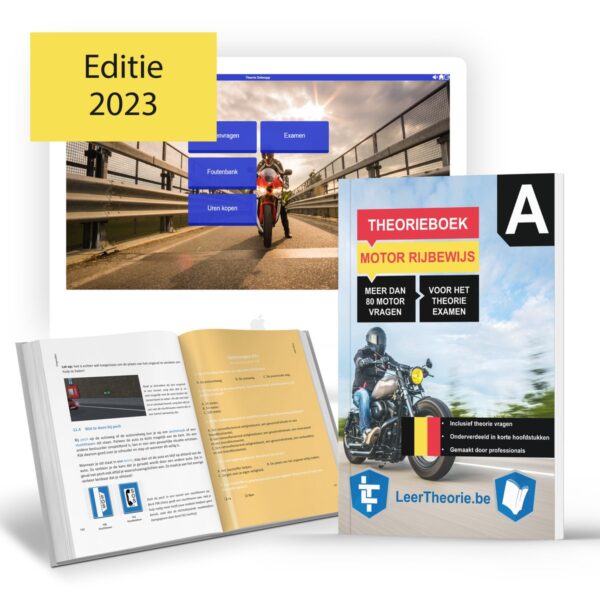 MotorTheorieboek 2023 - België – Vlaams Motor Theorie Leren – Theorieboek Rijbewijs A voor Motor