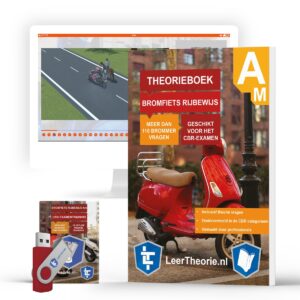 Scooter Theorieboek 2023 - Bromfiets Theorieboek - Rijbewijs AM + Onbeperkt Oefenen USB 15 scooter theorie-examens